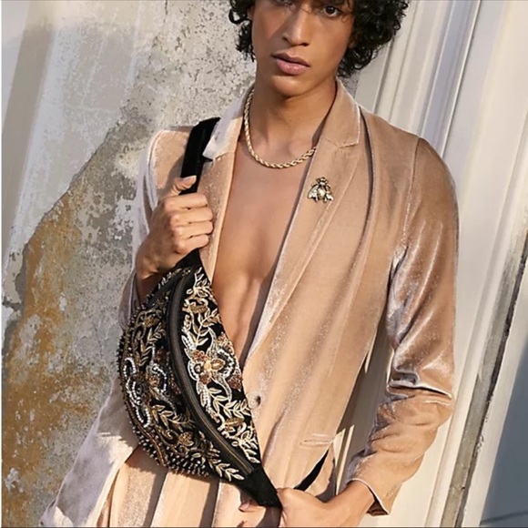 Free People Wren Midnight Velvet Sling bag - Picture 2 of 8